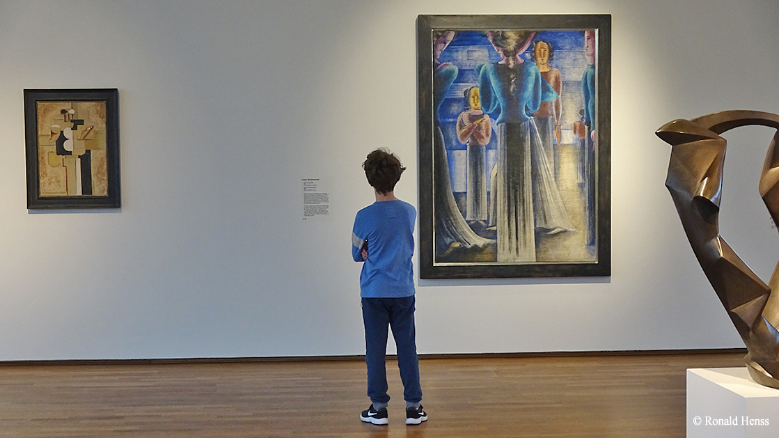 Mensch und Kunst. Oskar Schlemmer: Blaue Frauengruppe. Moderne Galerie Saarbrücken.